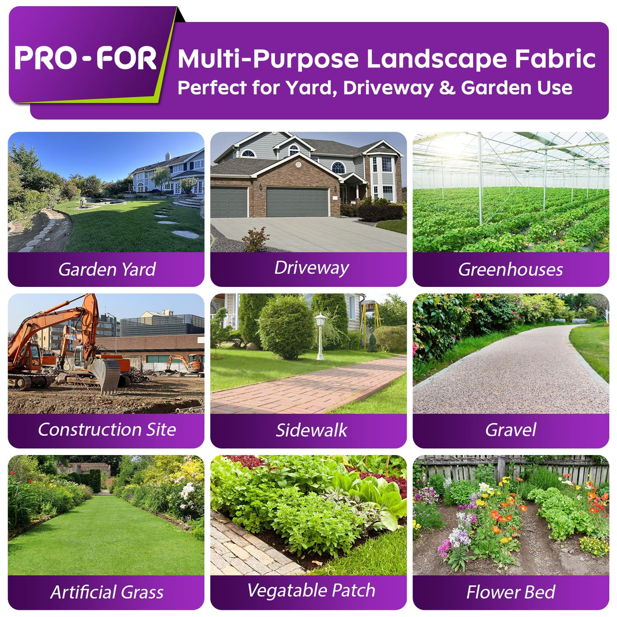 PRO-FOR weed barrier fabric in a raised bed protecting soil and roots.