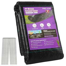 PRO-FOR weed barrier fabric rolled for durable ground cover and weed suppression.