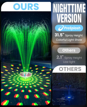 Large 8.46-inch base offers stable support for the fountains.