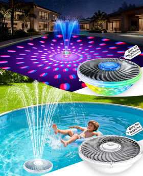ProSplash solar fountain daytime spray lights up your pool with a crisp water jet.