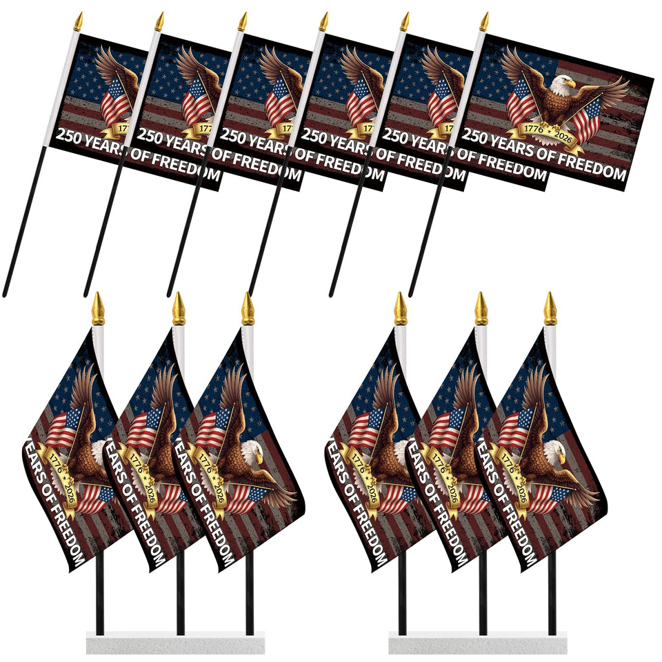 Probsin 250th anniversary handheld flag with double-sided clarity for parades