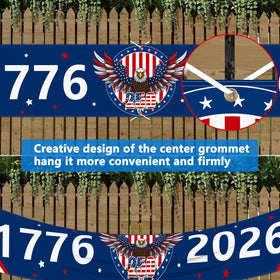 Probsin banner waterproof polyester detail ensures long-lasting color outdoors.