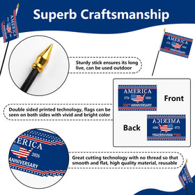 Probsin handheld flag 14x21 cm perfect for crowds and events.