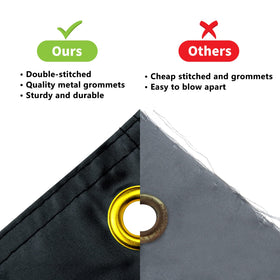 Probsin banner includes six brass grommets and rope for easy hanging