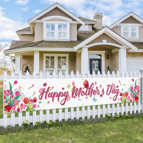 Probsin Mother's Day banner front view shows vibrant colors for outdoor decor