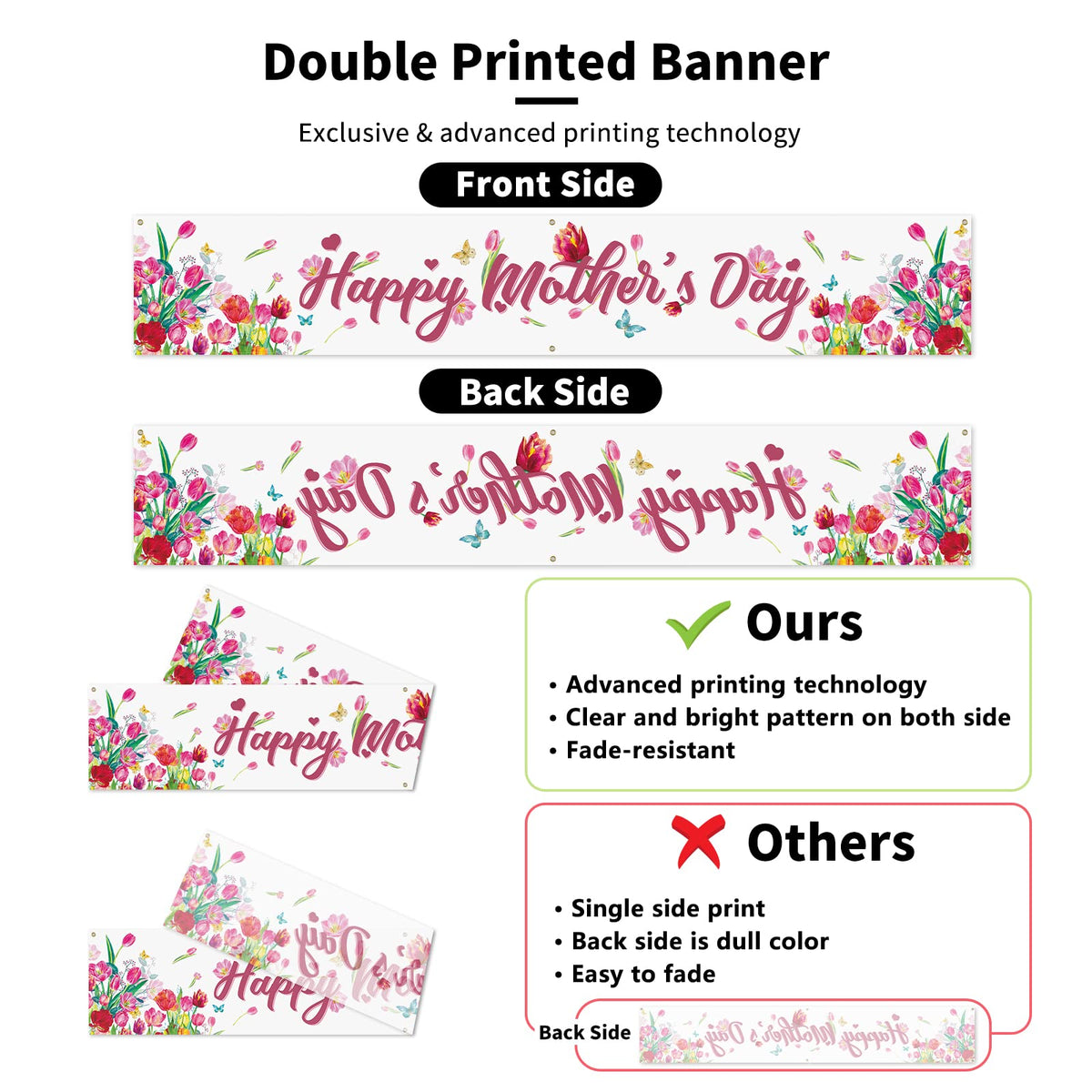 Probsin banner made of waterproof polyester for outdoor use