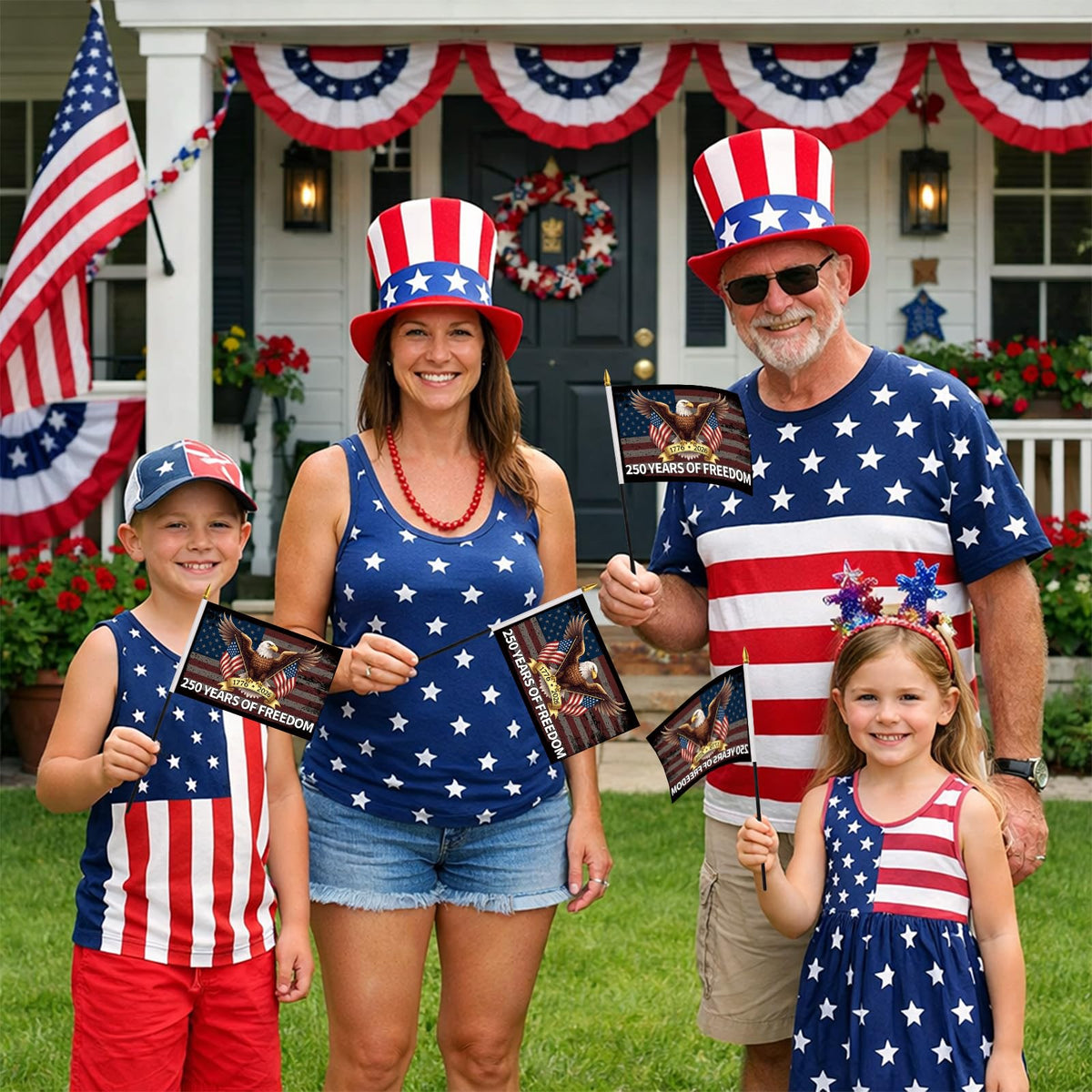 Probsin weather-resistant polyester flag with sturdy pole for outdoor use