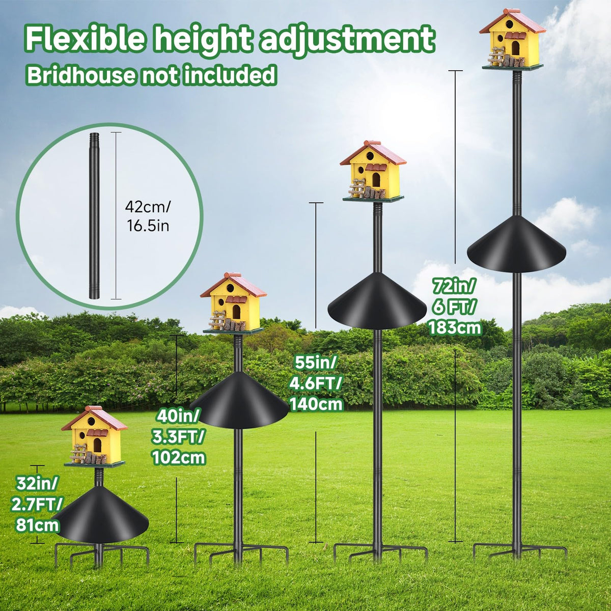 PROERR durable metal construction withstands weather for long-lasting garden use.