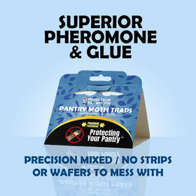 Professor Killamoth pantry moth traps blue design easy setup triangle fold.