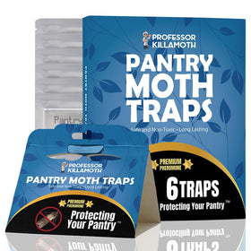 Professor Killamoth pantry moth traps blue design tray attracts moths and protects foods.