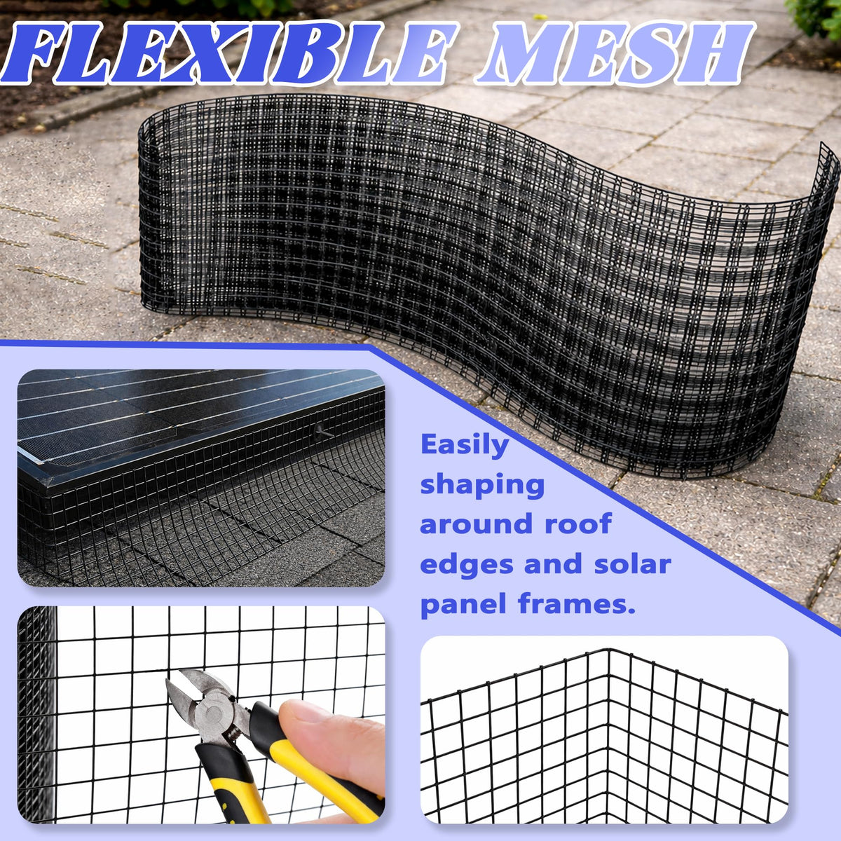 PROLEE black PVC-coated mesh close-up showing durable rust-resistant coating.