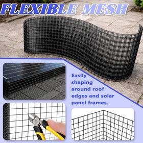 PROLEE black PVC-coated mesh close-up showing durable rust-resistant coating.