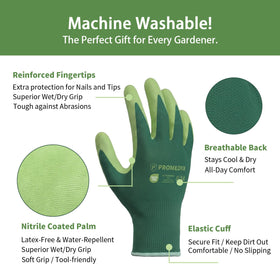 PROMEDIX P gloves feature thickened fingertips and flexible cuffs for extra protection against thorns.