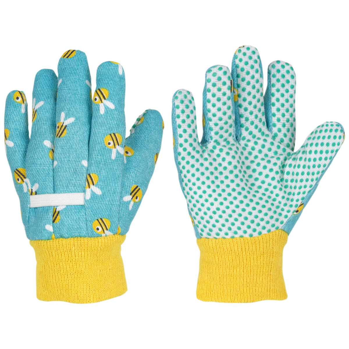 PROMEDIX P kids garden gloves blue patterns highlight fun design for small hands