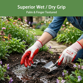 PROMEDIX P washable gardening gloves are easy to clean after messy tasks.
