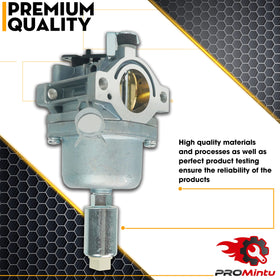 Promintu Briggs Stratton 13.5hp carburetor closeup enables reliable ignition.