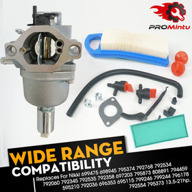Promintu carburetor replacement for Nikki 698945 ensures consistent throttle response.