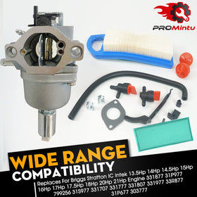 ProMintu carburetor for Briggs Stratton IC Intek 14HP — side view showing compact design.
