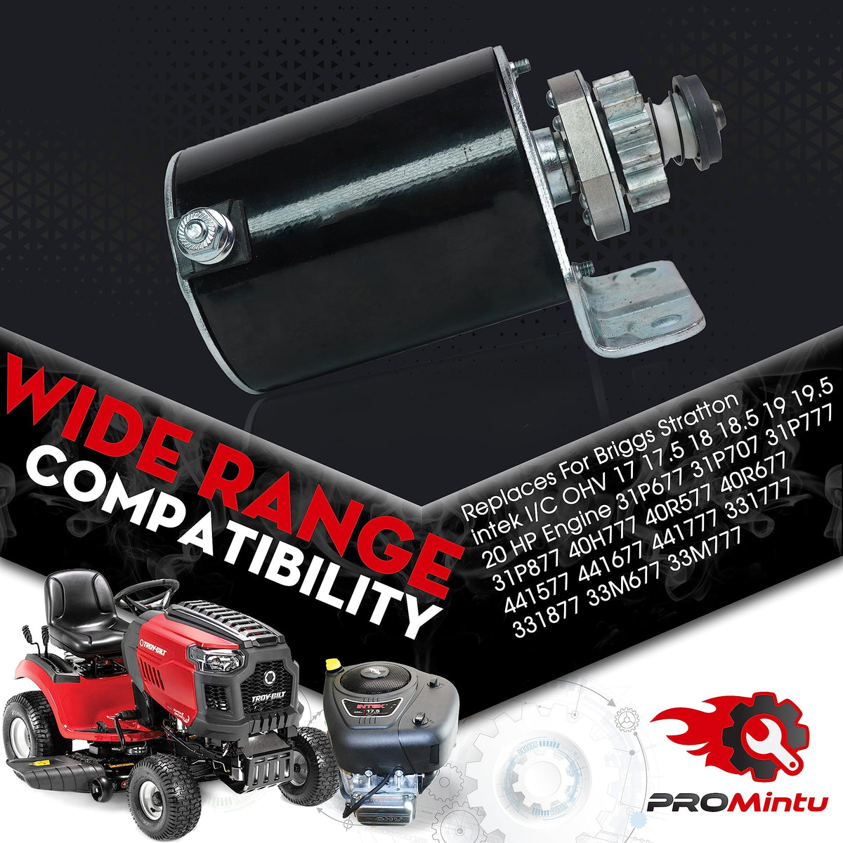 Promintu compatibility label confirms correct engine match before purchase.