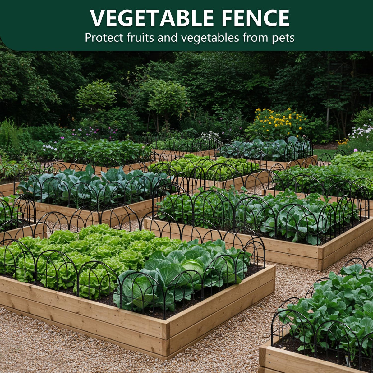 Promitop animal barrier for gardens clearly marks beds and paths