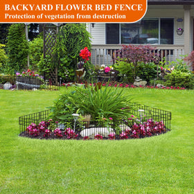 Promitop garden border fence tie-straps explains bottom securement with zip ties.