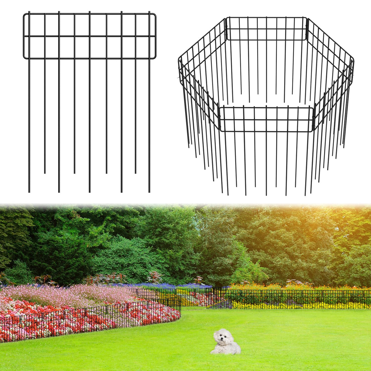 Promitop garden border panel black shows sturdy edging for defined planting beds.