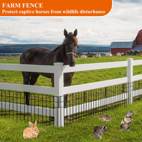 Promitop no-dig garden fence installation shows tool-free placement.