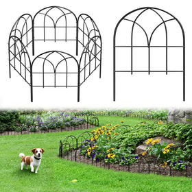 Promitop small garden fence border with arch panels for all-season yard use