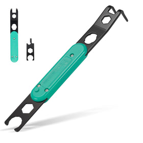 Pronese metal solar 5-in-1 tool featuring MC4 disconnector for faster installation.