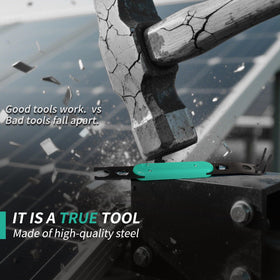 Compact pocket-ready size fits tool belts for quick field work.