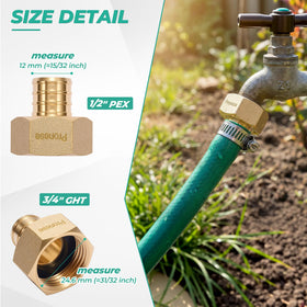 Pronese swivel design with 360° rotation prevents leaks during lawn watering.