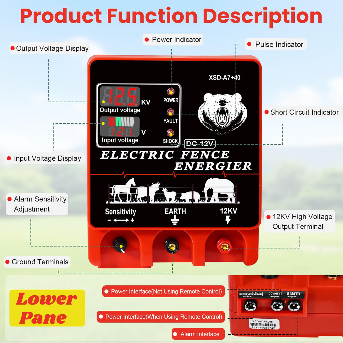 PROOVEELLY 9J fence charger outdoor installation, weatherproof design for year-round use.