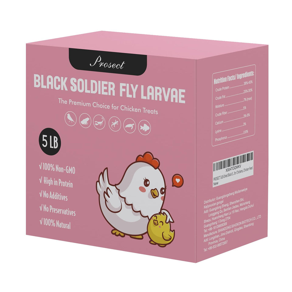 PROSECT BSF larvae in resealable bag for easy chicken treats.