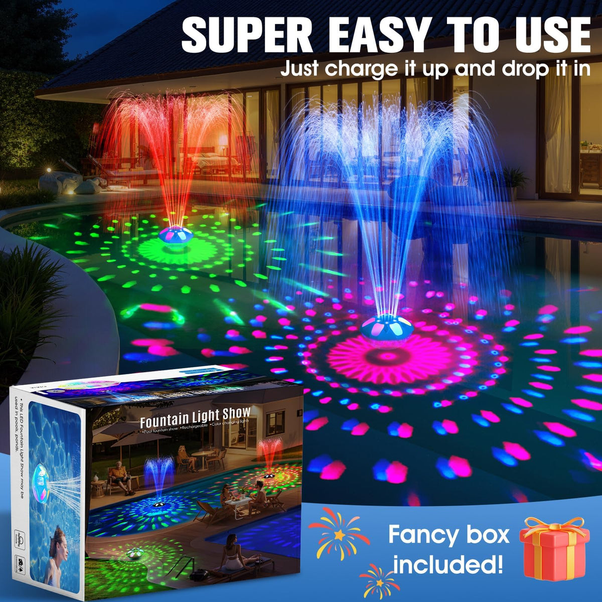 ProSplash 2026 pool fountain memory-timer enables easy automation.