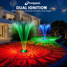 ProSplash bottom diamond pattern lights illuminate pool water