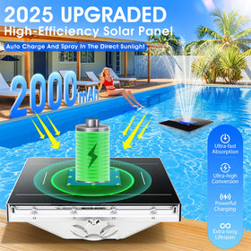 Prosplash floating fountain in sunlight delivering an instant spray