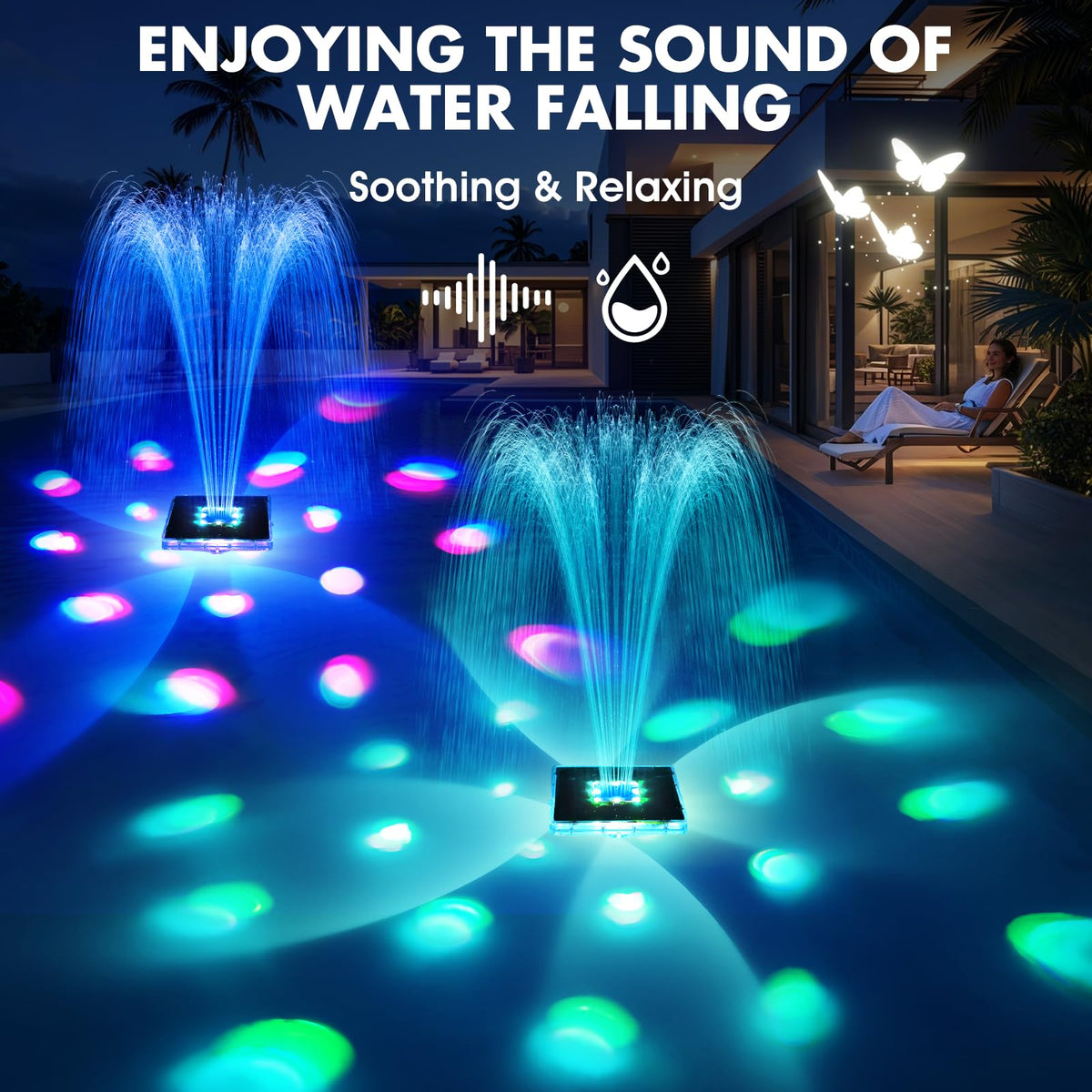 Prosplash fountain promotes water circulation for refreshing pool water