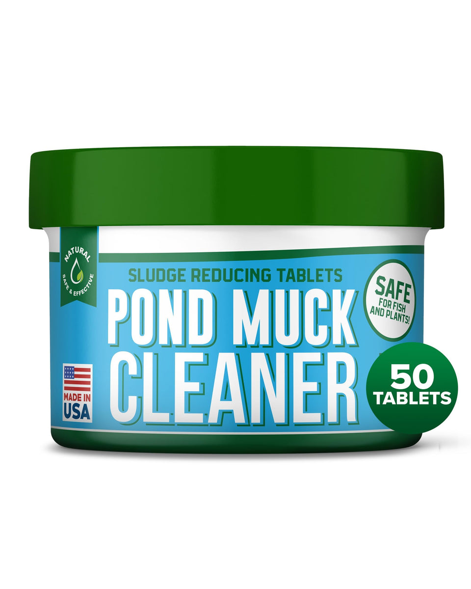 ProSpring Labs Pond Clarity Solution packaging with 50 tablets for pond treatment