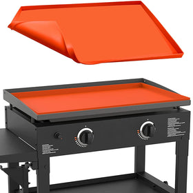 Protebox 28in griddle mat fits snugly on Blackstone, protecting the surface from spills and debris.