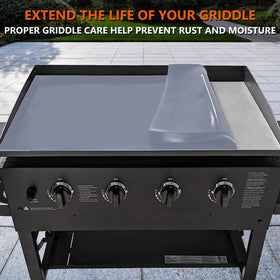 Protebox moisture-trap mat channels moisture and debris away from cooking surface.