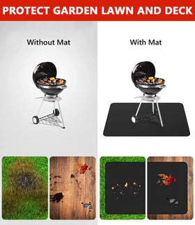 Protebox heat-resistant deck protector withstands up to 2000°F for grilling setups.