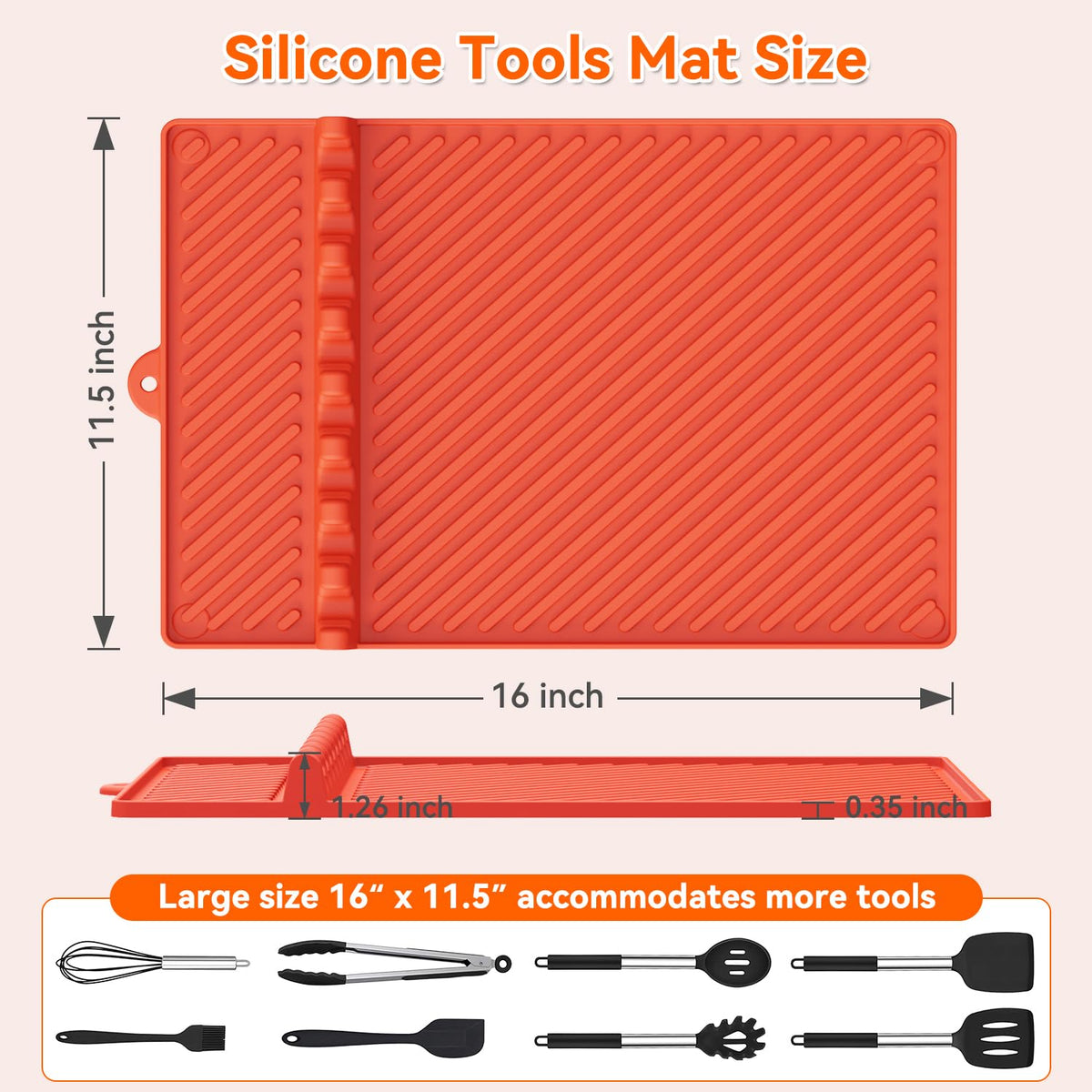 Protebox mat with magnetic bottom stays flat on grill surface