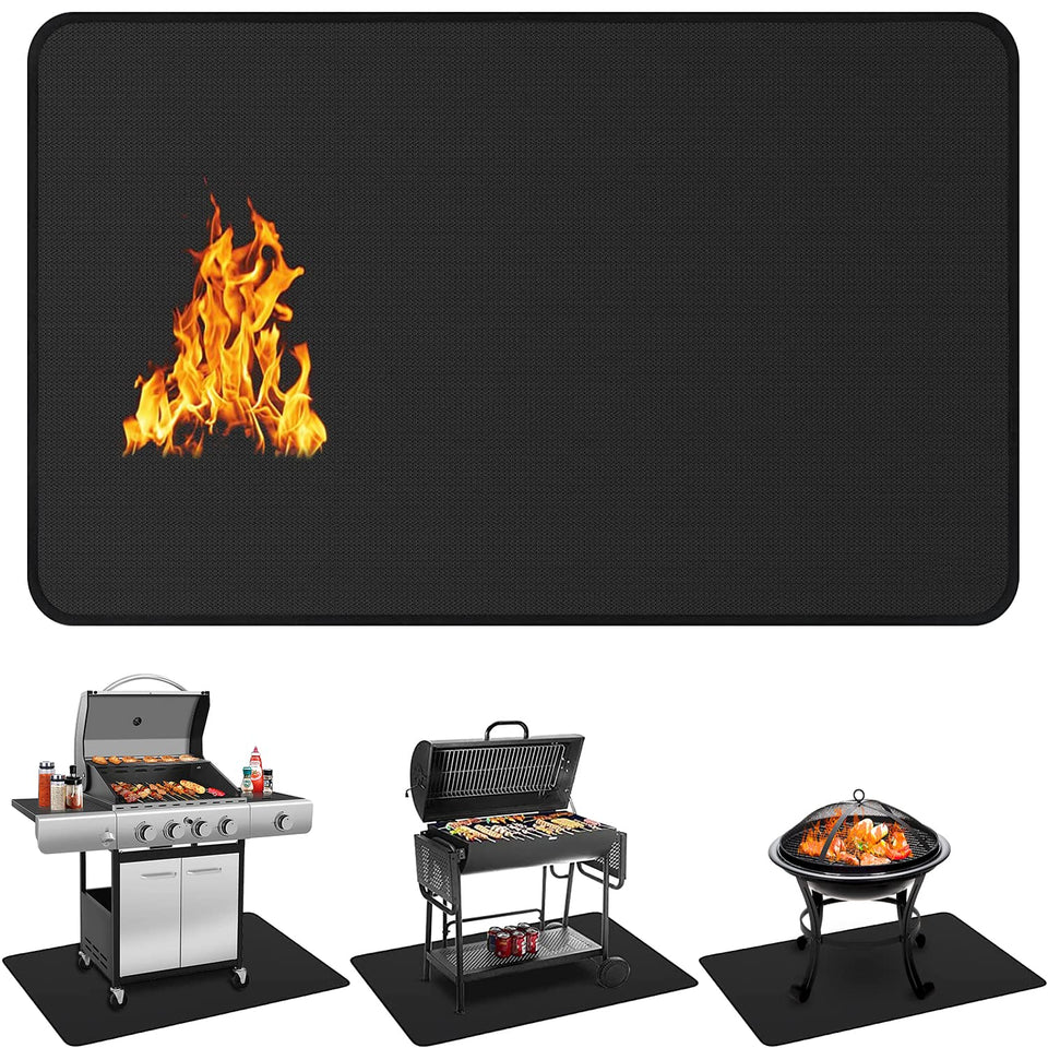 Protebox under-grill mat 60x40 shields decks from heat and spills during outdoor grilling