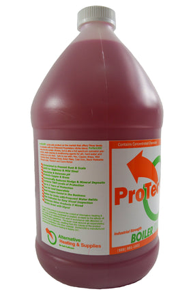 ProTech 300 bottle on boiler fill tank demonstrating straightforward maintenance.
