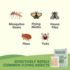 ProtecNest plant-based formula with geraniol, citronella and peppermint deters flying insects