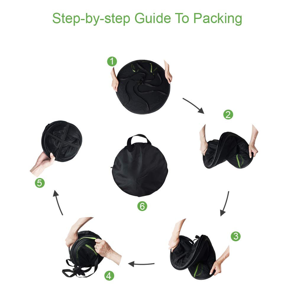 PROTITOUS hook and carabiner support secure hanging and positioning during drying.