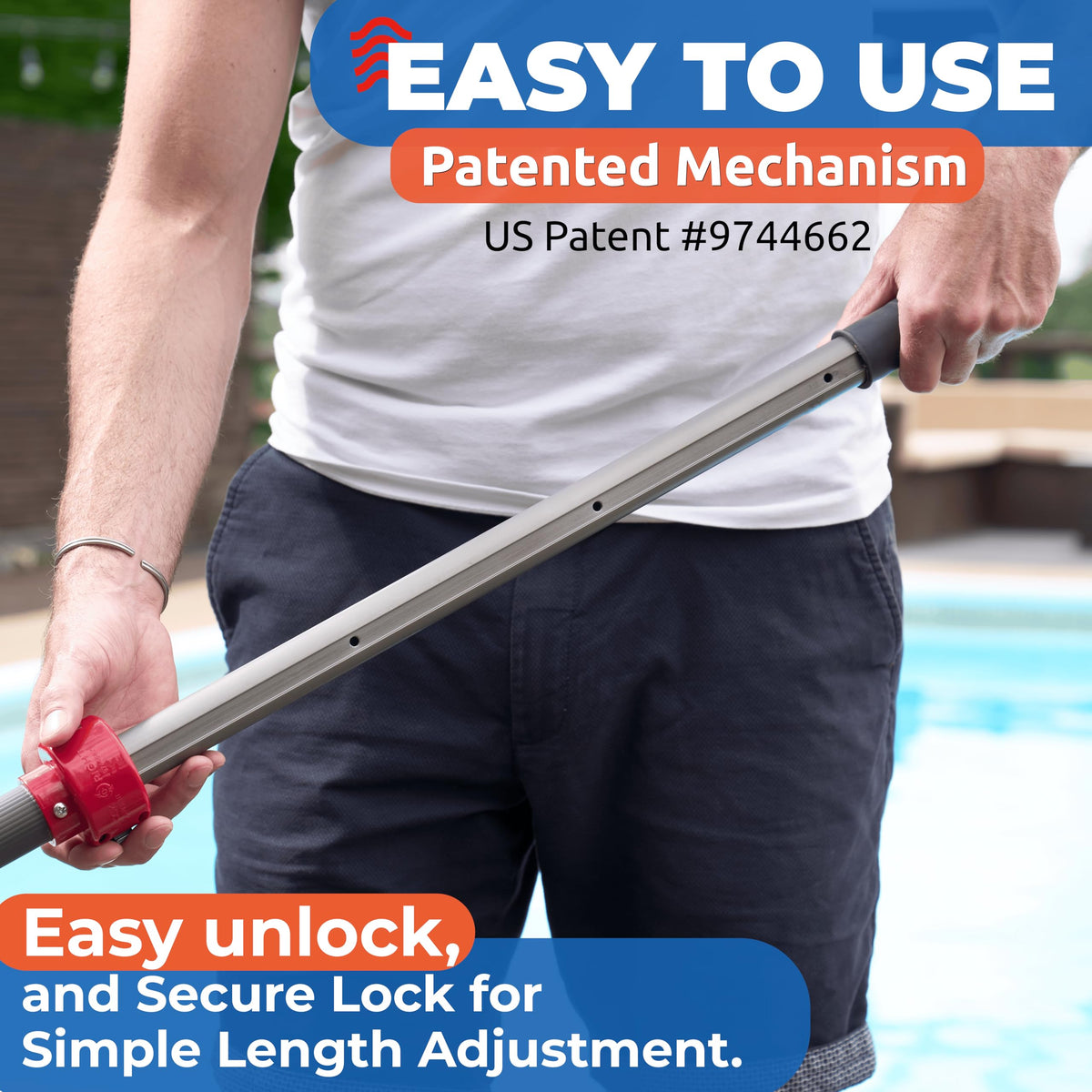 ProTuff aluminum pool pole resists rust and bending