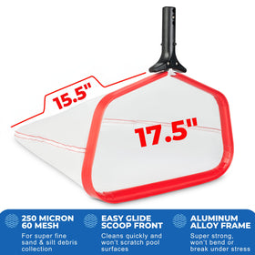 Pole compatibility ensures easy use with most standard pool poles