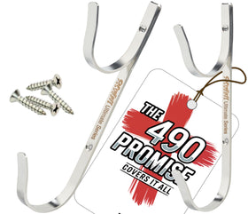 ProTuff Pool Pole Hanger Set wall mount keeps poles organized for easy access.