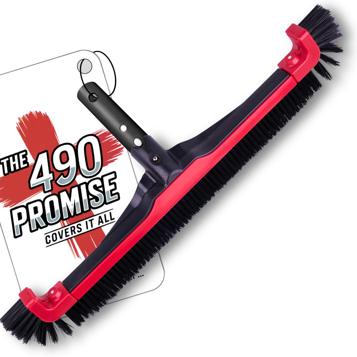 ProTuff Products 22-inch pool brush head enables fast, wide-area cleaning.